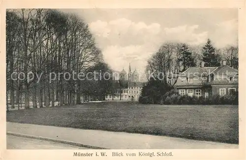 AK / Ansichtskarte Muenster_Westfalen Blick vom Kgl Schloss Muenster_Westfalen