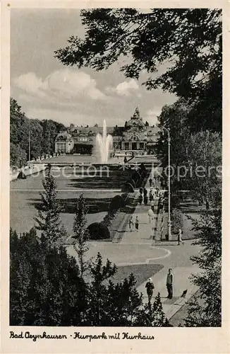 AK / Ansichtskarte Bad_Oeynhausen Kurpark mit Kurhaus Bad_Oeynhausen