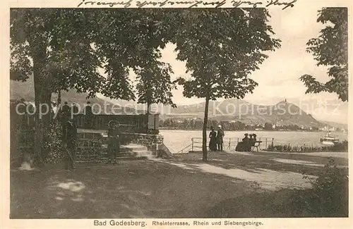 AK / Ansichtskarte Bad_Godesberg Rheinterrasse Rhein und Siebengebirge Bad_Godesberg
