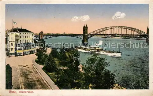 AK / Ansichtskarte Bonn_Rhein Rheinbruecke Dampfer Bonn_Rhein