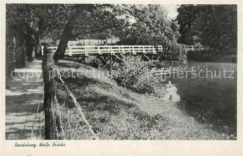 AK / Ansichtskarte Rendsburg Weisse Bruecke Rendsburg
