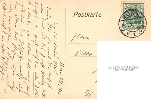 AK / Ansichtskarte Bonn_Rhein Arndt Denkmal auf dem alten Zoll Bonn_Rhein