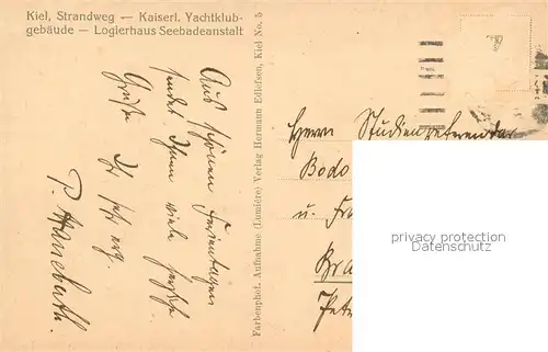AK / Ansichtskarte Kiel Strandweg Kaiserl Yachtklubgebaeude Logeirhaus Seebadeanstalt Kiel