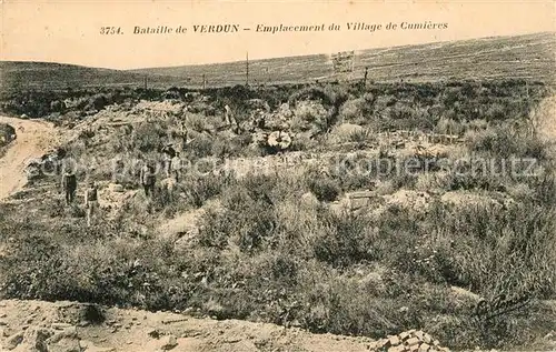 AK / Ansichtskarte Verdun_Meuse Bataille de Verdun Emplacement du Village de Cumieres Verdun Meuse