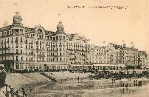 AK / Ansichtskarte Oostende Het Strand bij laaggetij Oostende