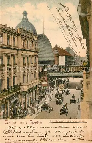 AK / Ansichtskarte Berlin Bahnhof Friedrichstrasse Berlin