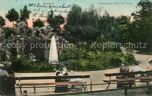 AK / Ansichtskarte Rixdorf_Berlin Wildenbruch Park mit Grotte Rixdorf Berlin