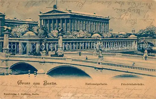 AK / Ansichtskarte Berlin Nationalgalerie Friedrichsbrueck Berlin