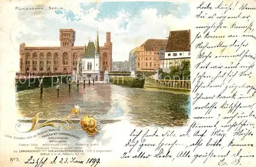 AK / Ansichtskarte Berlin Muehlendamm Berlin