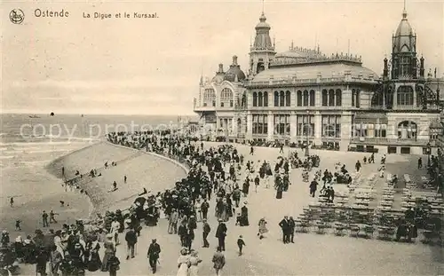 AK / Ansichtskarte Ostende_Flandre La Digue et le Kursaal Ostende_Flandre