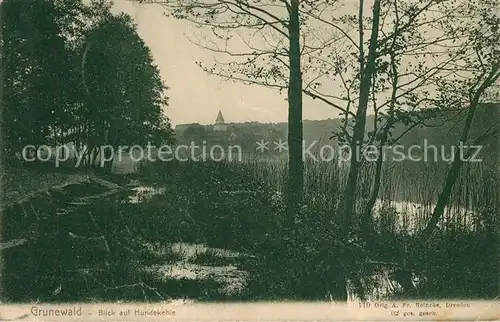 AK / Ansichtskarte Grunewald_Berlin Blick auf Hundekehle Grunewald Berlin