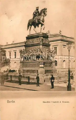 AK / Ansichtskarte Berlin Standbild Friedrich des Grossen Berlin