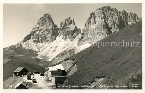 AK / Ansichtskarte Passo_Sella Rifugio Flora Gruppo Sassolungo Passo_Sella