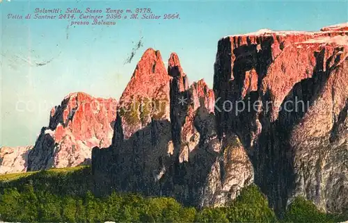 AK / Ansichtskarte Dolomiti Sella Sasso Lungo Vetta di Santner Euringer Mt Sciliar presso Bolzano Dolomiti