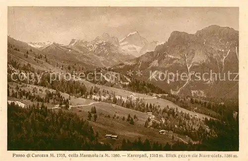 AK / Ansichtskarte Karerpass_Suedtirol Blick zur Maarmolata Karerpass Suedtirol