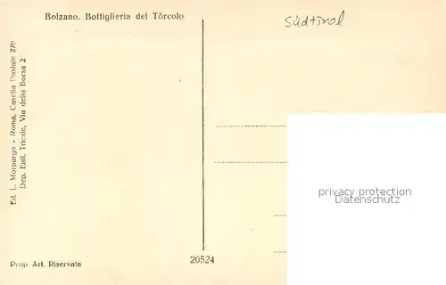 AK / Ansichtskarte Bolzano Bottiglieria del Torcolo Bolzano