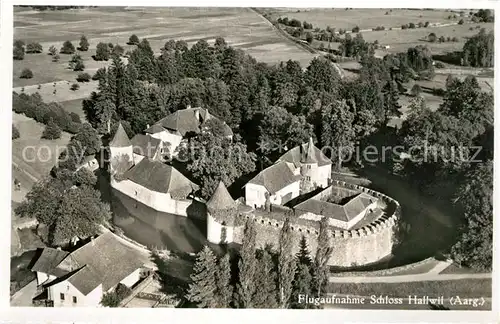 AK / Ansichtskarte Hallwil Fliegeraufnahme Schloss  Hallwil
