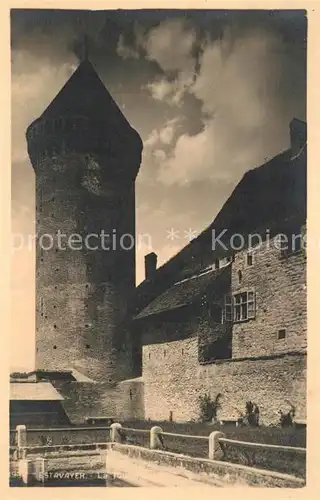 AK / Ansichtskarte Estavayer le Lac Turm Estavayer le Lac