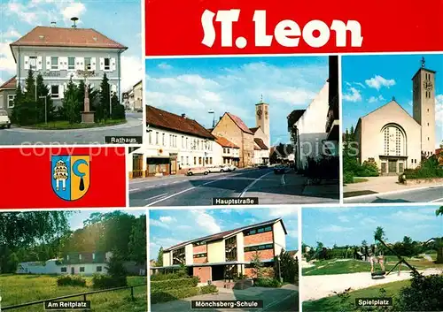 St_Leon Rot Hauptstrasse Rathaus Spielplatz Moenchsberg Schule Reitplatz St_Leon Rot