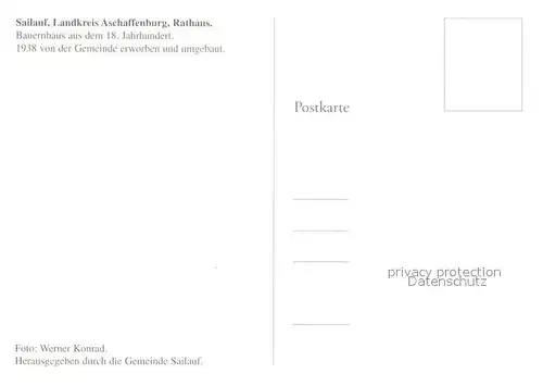 AK / Ansichtskarte Sailauf Rathaus Sailauf