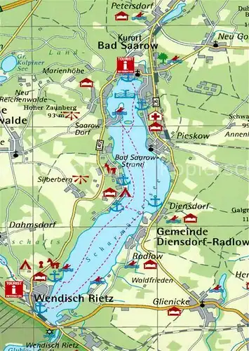 AK / Ansichtskarte Diensdorf Radlow Ortungskarte Wendisch Rietz Pieskow Diensdorf Radlow