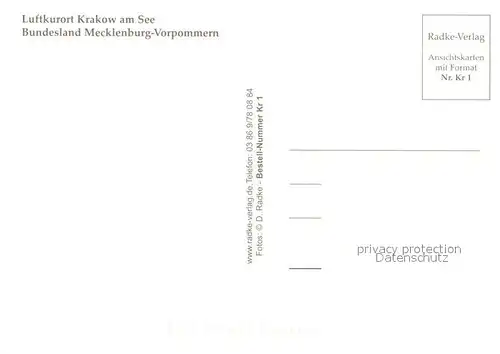 AK / Ansichtskarte Krakow_See Personenschiff  Krakow_See