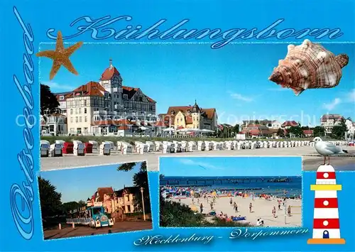 AK / Ansichtskarte Kuehlungsborn_Ostseebad Strand Kurhaus Kuehlungsborn_Ostseebad