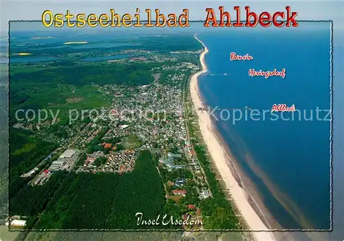 AK / Ansichtskarte Ahlbeck_Ostseebad Insel Usedom Fliegeraufnahme Ahlbeck_Ostseebad