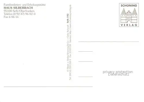 AK / Ansichtskarte Selb Haus Silberbach Selb