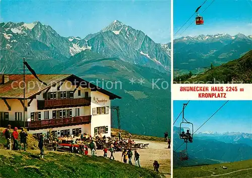 AK / Ansichtskarte Bruneck Brunecker Haus Kronplatz Sesselbahn Luftseilbahn Bruneck