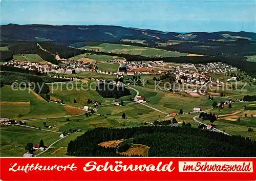 AK / Ansichtskarte Schoenwald_Schwarzwald Fliegeraufnahme Schoenwald Schwarzwald