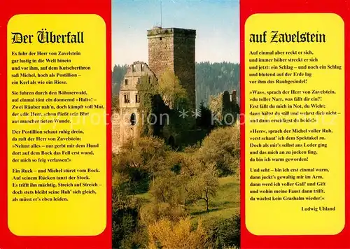 AK / Ansichtskarte Zavelstein Burgruine Zavelstein