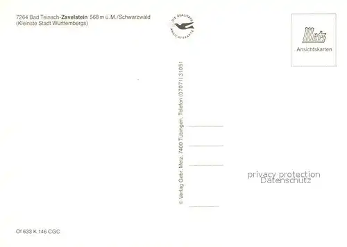 AK / Ansichtskarte Zavelstein Ruine Zavelstein  Zavelstein