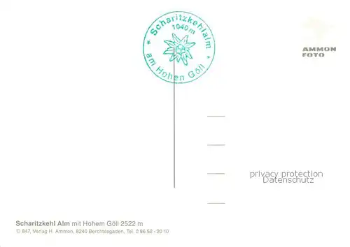 AK / Ansichtskarte Hoher_Goell Scharitzkehl Alm  Hoher_Goell