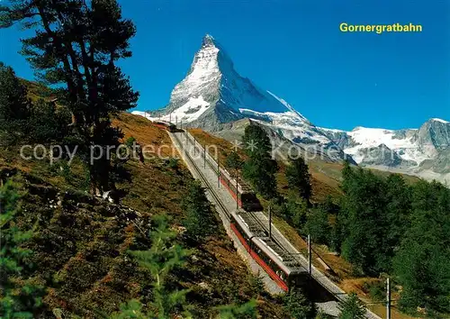 AK / Ansichtskarte Matterhorn_VS Gornergratbahn Riffelalp Mt. Cervin  Matterhorn VS