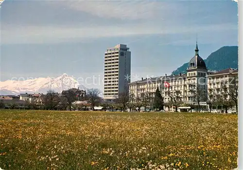 AK / Ansichtskarte Interlaken_BE Niesen Hotel Metropole Grand Hotel Victoria Jungfrau Interlaken_BE