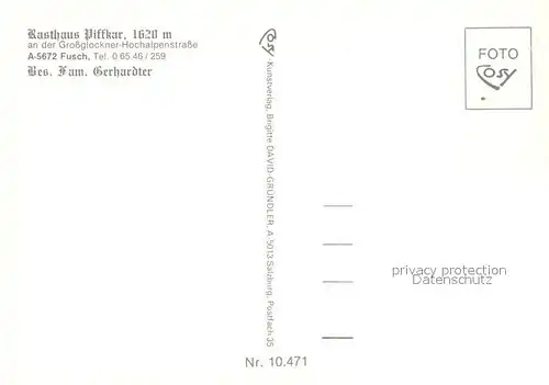 AK / Ansichtskarte Fusch_Grossglocknerstrasse Rasthaus Piffkar  Fusch