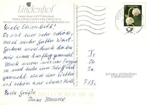 AK / Ansichtskarte Rettenbach_Auerberg Lindenhof Luftseilbahn Rettenbach Auerberg