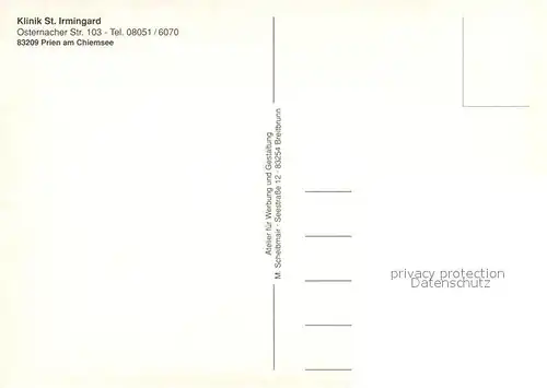 AK / Ansichtskarte Prien_Chiemsee Klinik St. Irmingard Prien Chiemsee