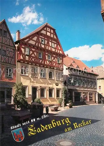 AK / Ansichtskarte Ladenburg Marktplatz Altstadt Fachwerkhaeuser Ladenburg