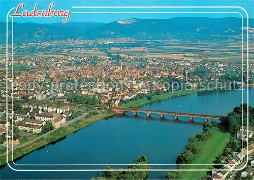 AK / Ansichtskarte Ladenburg Fliegeraufnahme Ladenburg