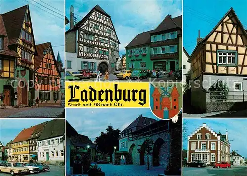 AK / Ansichtskarte Ladenburg Altstadt Fachwerkhaeuser Gasthaus Wappen Ladenburg