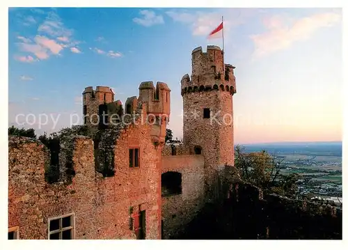 AK / Ansichtskarte Bensheim_Auerbach_Bergstrasse Burgruine Auerbacher Schloss Fernsicht Bensheim_Auerbach