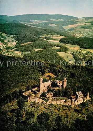 AK / Ansichtskarte Bensheim_Auerbach_Bergstrasse Burgruine Auerbacher Schloss Neunkirchner Hoehe Fliegeraufnahme Bensheim_Auerbach