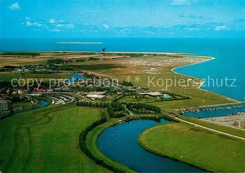 AK / Ansichtskarte Schillig Nordseebad Fliegeraufnahme Schillig