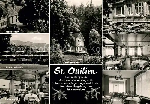 AK / Ansichtskarte St_Ottilien_Freiburg Waldrestaurant Cafe Wallfahrtsort Schwarzwaldblick St_Ottilien_Freiburg