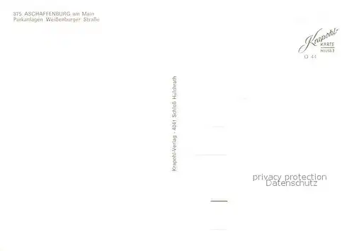 AK / Ansichtskarte Aschaffenburg_Main Parkanlagen Weissenburger Strasse Wasserspiele Aschaffenburg Main