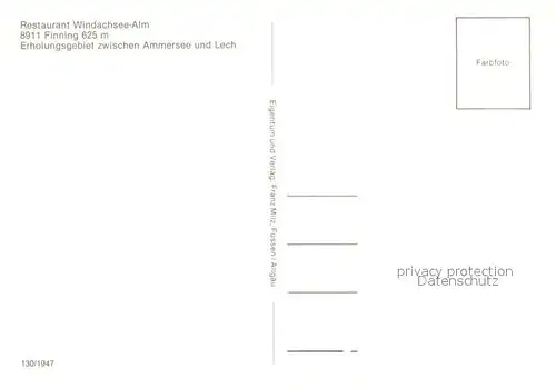 AK / Ansichtskarte Finning Restaurant Windachsee Alm Badestrand Finning