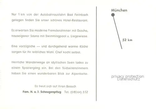 AK / Ansichtskarte Bad_Feilnbach Hotel Restaurant Bad_Feilnbach