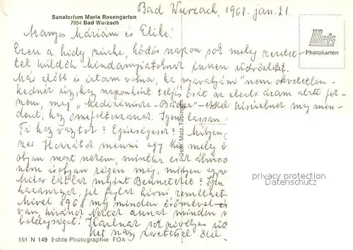 AK / Ansichtskarte Bad_Wurzach Sanatorium Maria Rosengarten Bad_Wurzach